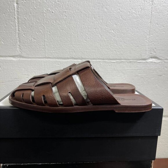 Tommy Bahama Brown Leather Jerusalem Sandals Fisherman Slide Slip On Men\'s 11 US main image 5